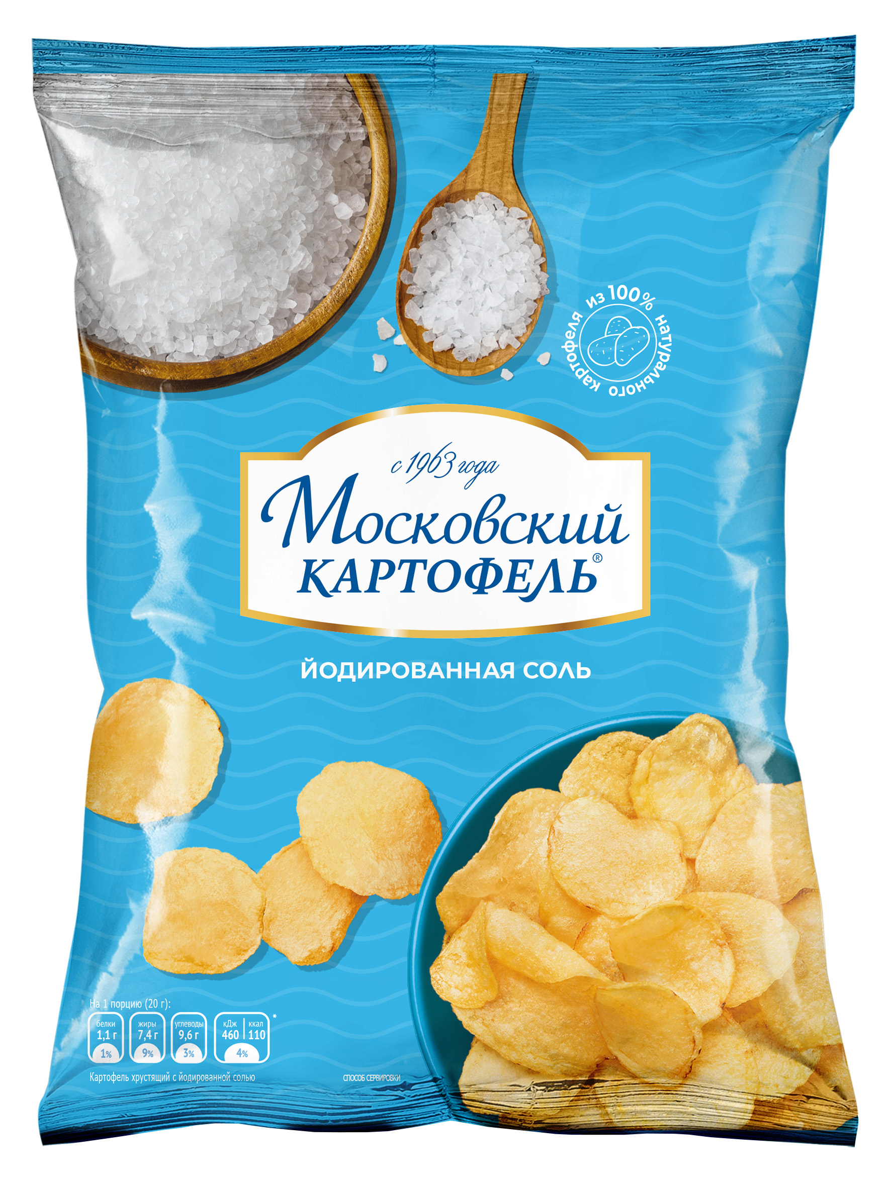 Редизайн пачек картофельных чипсов «Московский Картофель»