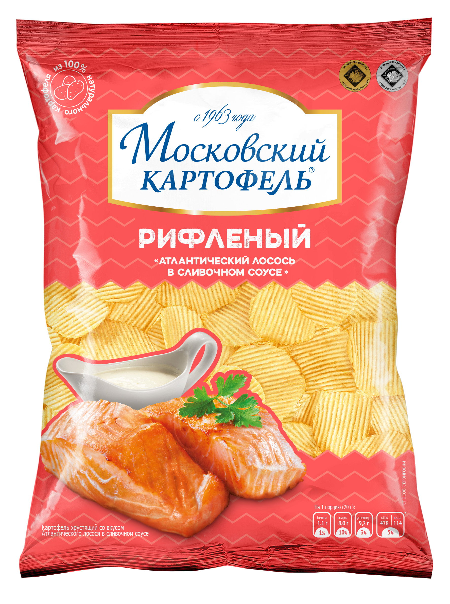 Редизайн пачек картофельных чипсов «Московский Картофель»