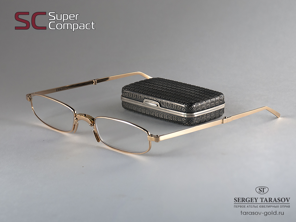 Модель SC Super Compact самая компактная складная оправа из золота