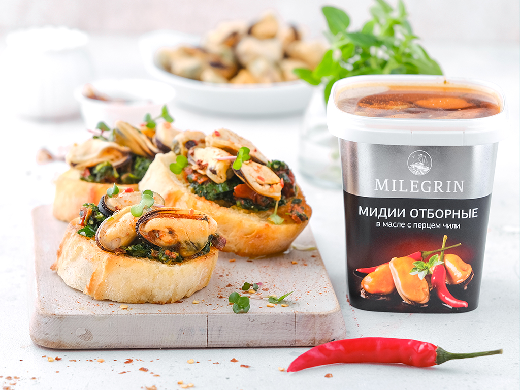 Пресервы из морепродуктов ТМ Milegrin